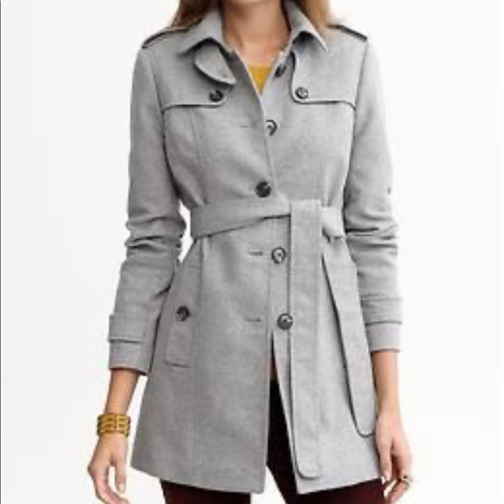 Banana Republic Belted Wool Trench Coat